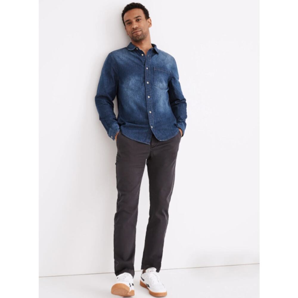 Athletic Slim Chino Pants: COOLMAX Edition Black Coat Charcoal Size 29 X 30